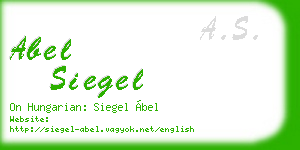 abel siegel business card